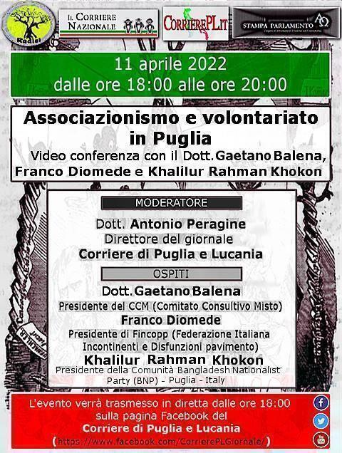 “Associazionismo e volontariato in Puglia”