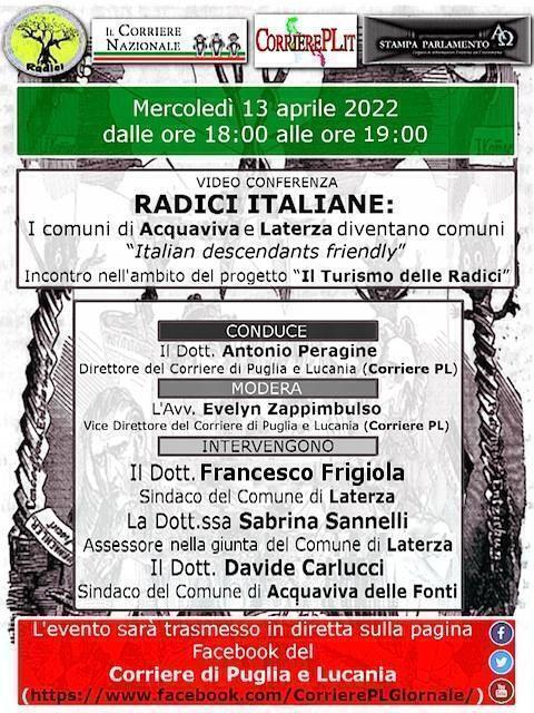 Radici Italiane: i comuni di Acquaviva e Laterza diventano comuni “Italian descendants friendly”