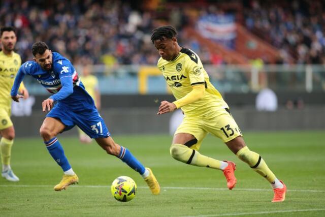 Sampdoria-Udinese 0-1, decide Ehizibue nel finale