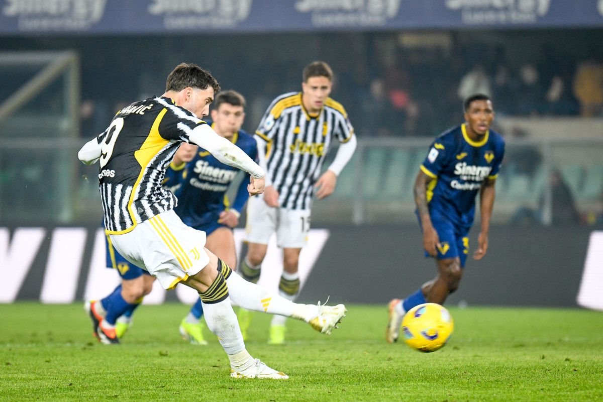 La Juventus rimonta due volte ma non vince, 2-2 a Verona